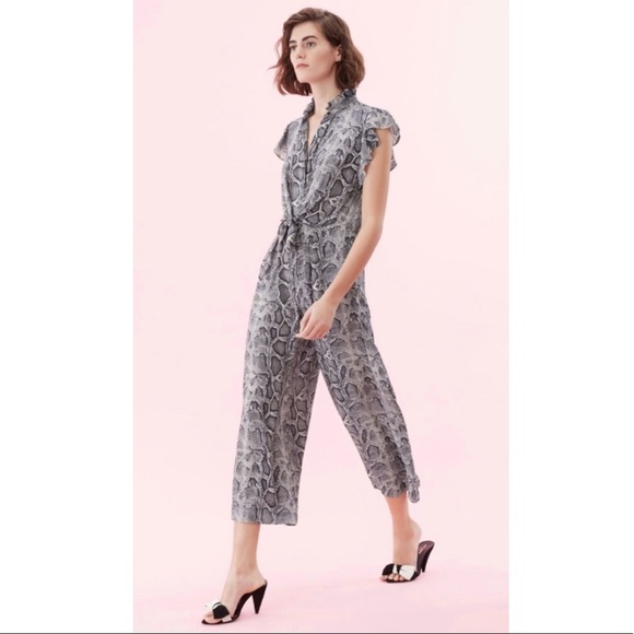 Rebecca Taylor Snakeskin Jumpsuit. Retail- $500 - Picture 2 of 6